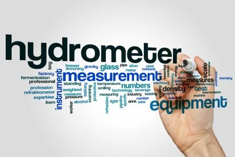 Hydrometer word cloud Illustrazione stock