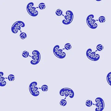 Hydronephrosis urology glyph seamless pattern 스톡 일러스트