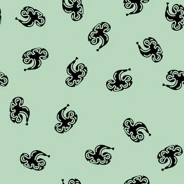 Hydronephrosis urology glyph vector seamless pattern 库存插图