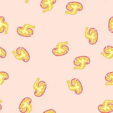 Hydronephrosis urology vector seamless pattern Stock Illustration