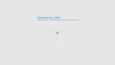 Hydronium Ion H3O+ Lewis Structure Animation Labeled Alpha 4K Видео 339310585