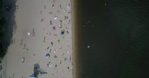 Hydropark beach Stock Footage