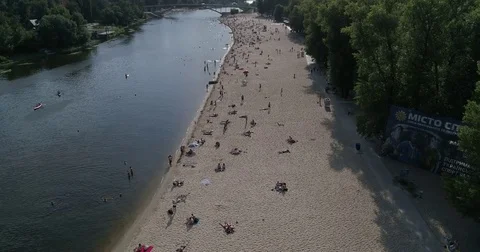 Hydropark beach Video stock 79363393