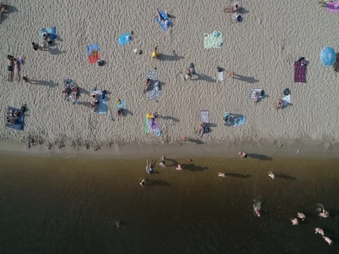 Hydropark beach Stock Footage 79363535