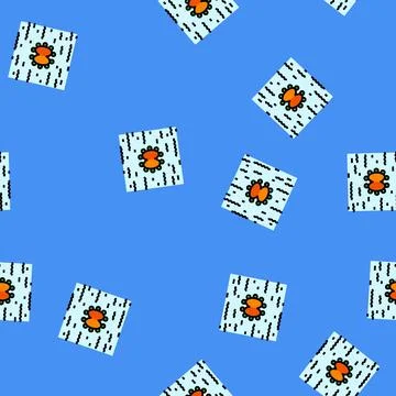 Hydrophobic effect biochemistry vector seamless pattern Stock Illustration