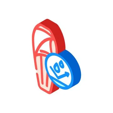 Hydrophobic fluff sleeping bag isometric icon vector illustration Stockillustratie