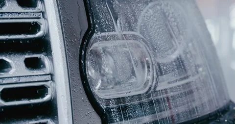 Hydrophobic Headlight Coating Stock Footage 293923120