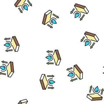 Hydrophobicity mineral wool vector seamless pattern Stock Illustration