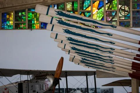 Hydroplane and Oars Stock Photos