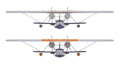 Hydroplane isolated on white 3d rendering Stock Illustration