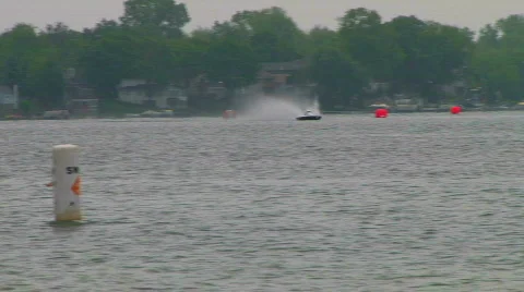 Hydroplane Races  Stock Footage 770727