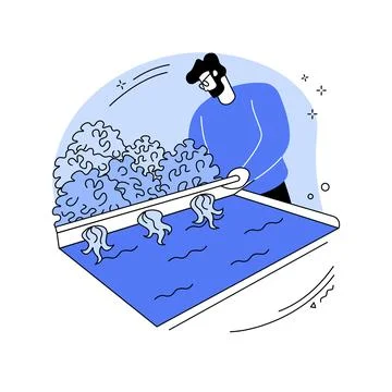 Hydroponic farm isolated cartoon vector illustrations. Illustrazione stock