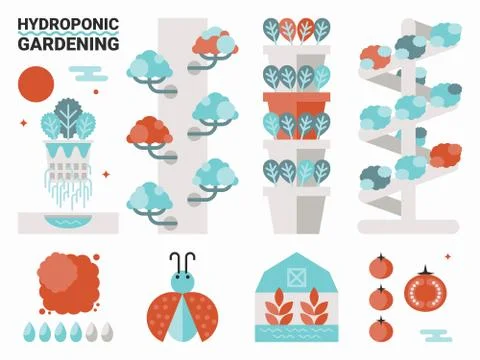 Hydroponic gardening Stockillustratie