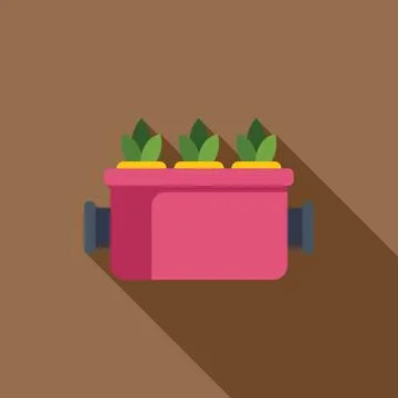 Hydroponic system growing plants using mineral nutrient solutions in water Stock Illustration