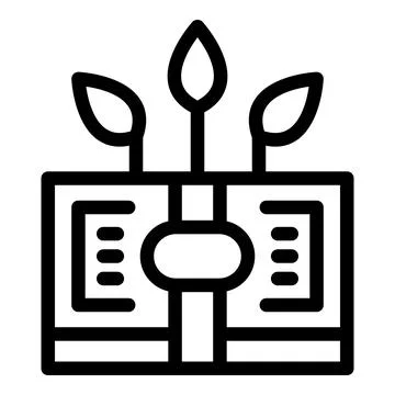 Hydroponic system growing plants without using soil icon Stock Illustration