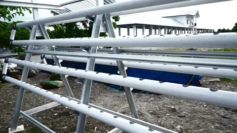 Hydroponics is made from pipes Stock Footage 282181166