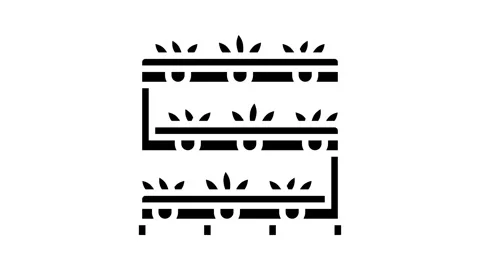 Hydroponics system agri tech glyph icon animation Stock Footage 326145797