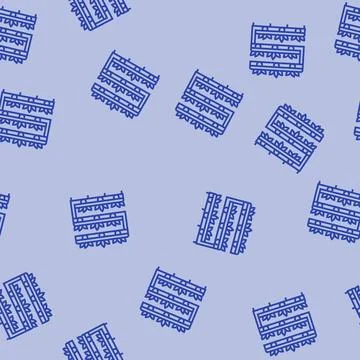 Hydroponics system agri tech line seamless pattern Stock Illustration