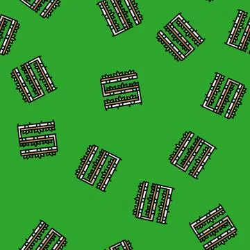 Hydroponics system agri tech vector seamless pattern Illustrazione stock