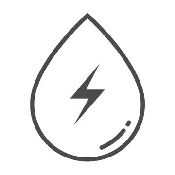 Hydropower outline icon. Element of enviroment protection icon with name for Stock Illustration