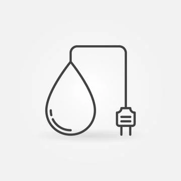 Hydropower outline icon Stock Illustration
