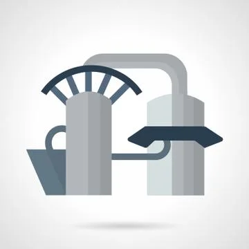 Hydropower plant vector icon Stock Illustration