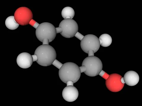 Hydroquinone molecule Stockillustratie