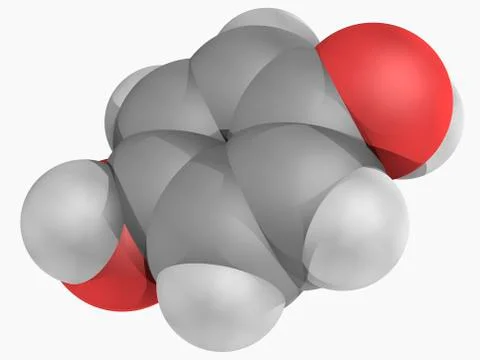 Hydroquinone molecule Stockillustratie
