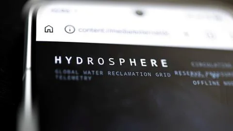 Hydrosphere global water reclamation interface Stock Photos