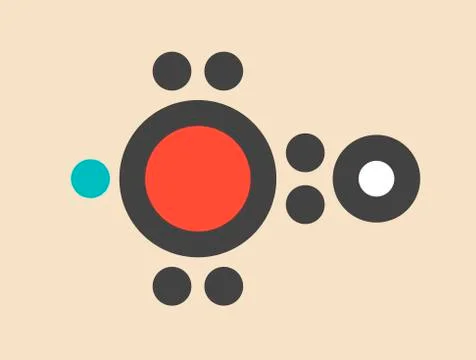 Hydroxyl radical molecule Illustrazione stock