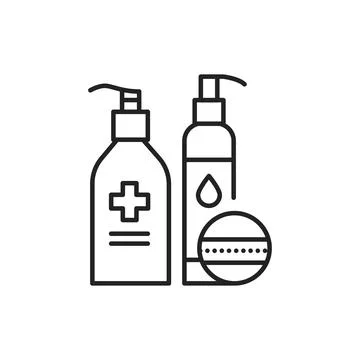 Hydroxytherapy face color line icon. Pictogram for web page, mobile app, prom Stock Illustration