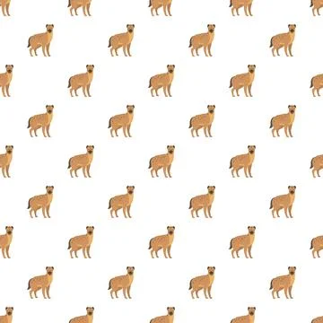 Hyena animal cartoon pattern design background Stock Illustration