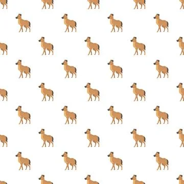 Hyena animal seamless pattern repeating wild safari background Stock Illustration