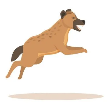 Hyena attack icon cartoon vector. Wild animal Stock Illustration