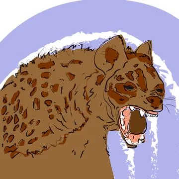 Hyena on a background. Stock Illustration
