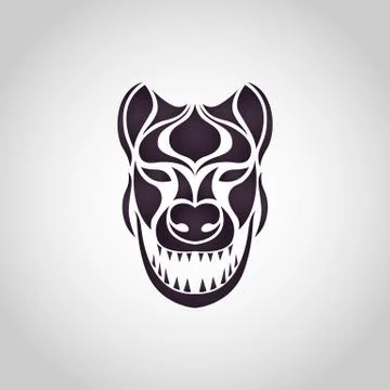 Hyena logo vector Illustrazione stock