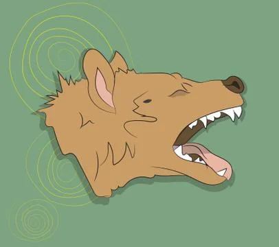 Hyena portrait, on a colored background, Stock-Illustration