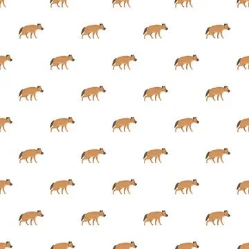 Hyena repeating pattern seamless vector illustration Illustrazione stock