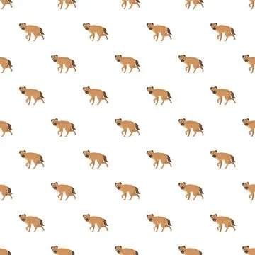 Hyena seamless pattern creating wildlife background Stock Illustration