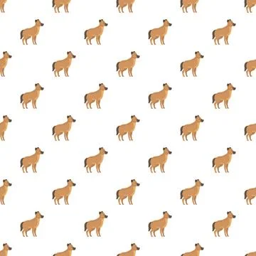 Hyena seamless pattern design for wildlife background Stock Illustration