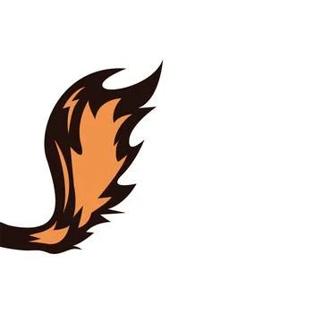 Hyena tail element vector concept design template Stock Illustration
