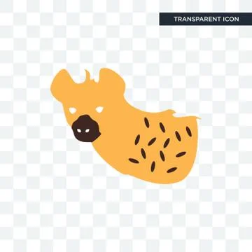 Hyena vector icon isolated on transparent background, hyena logo design イラスト素材