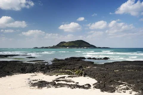 Hyeopjae beach Stock Photos