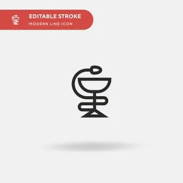 Hygeia Simple vector icon. Illustration symbol design template for web mobile Stock Illustration