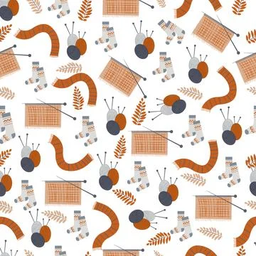 Hygge seamless pattern Stock Illustration