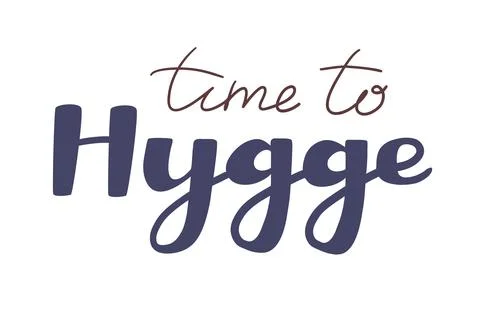 Hygge time lettering Stock Illustration