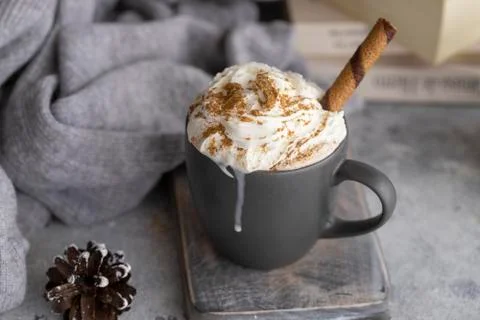 Hyggie concept background.Winter time Stock Photos