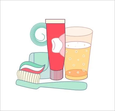 Hygiene elements groups Illustrazione stock