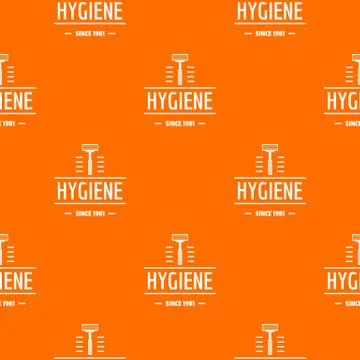 Hygiene face pattern vector orange Stock Illustration