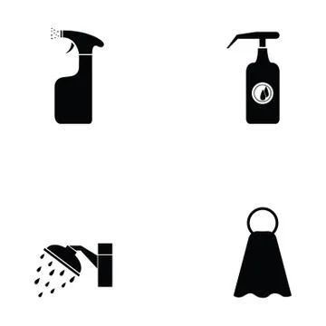 Hygiene icon set Stock Illustration